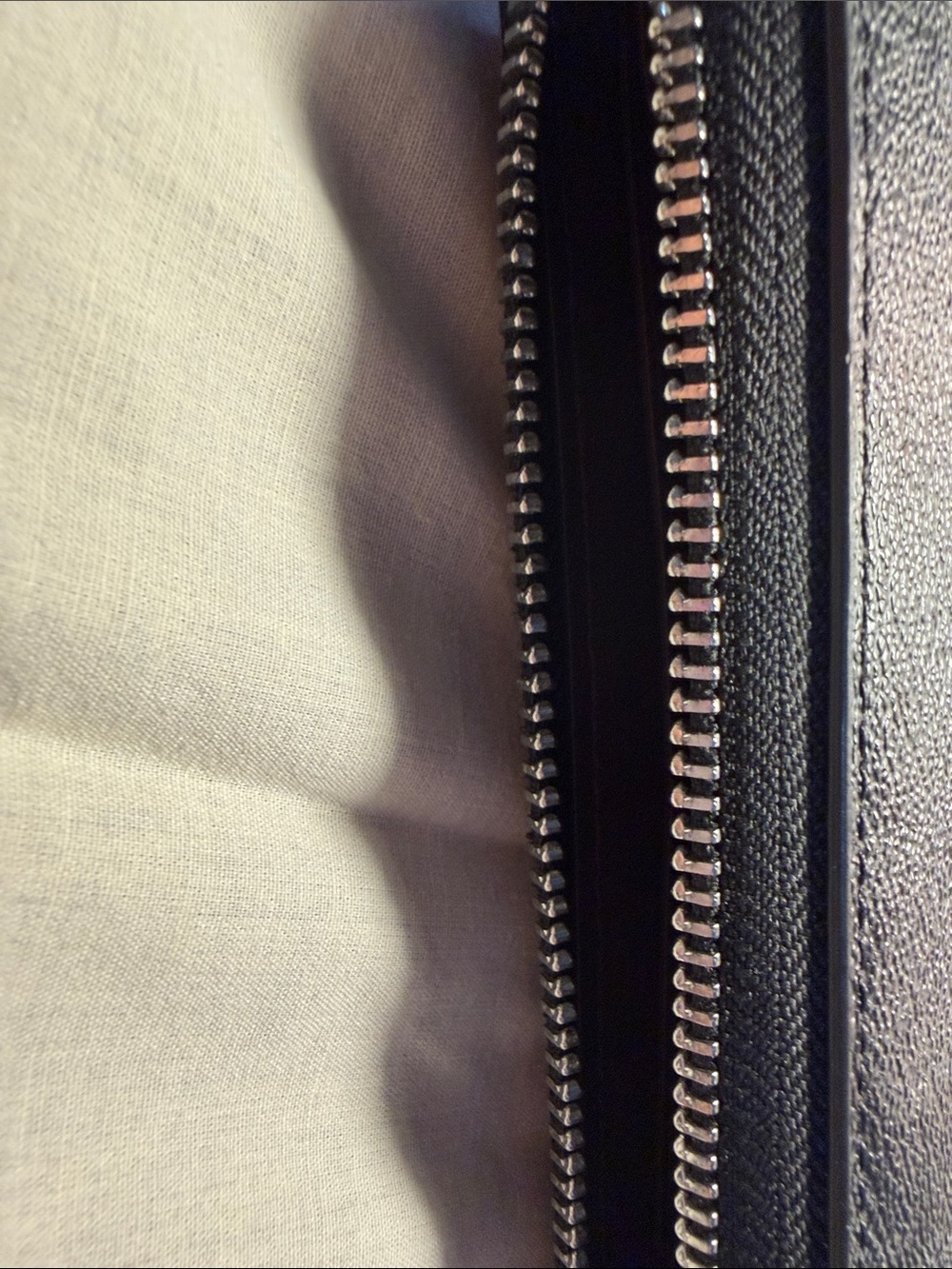 Coach Black Signature Zip-Around Wallet with Silver Hardware - Picture 7 of 12